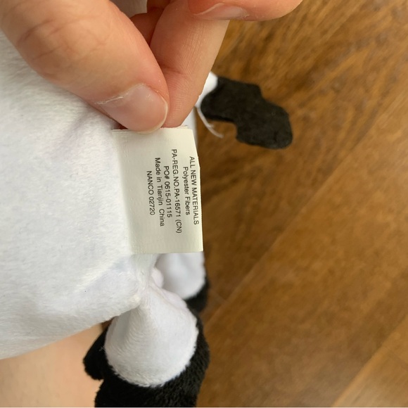 Nanco Pixel M8 Plush white cow Stuffed Animal Toy NWT Square 6" Soft - Picture 5 of 8